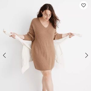 MADEWELL Relaxed V-Neck Sweater Dress